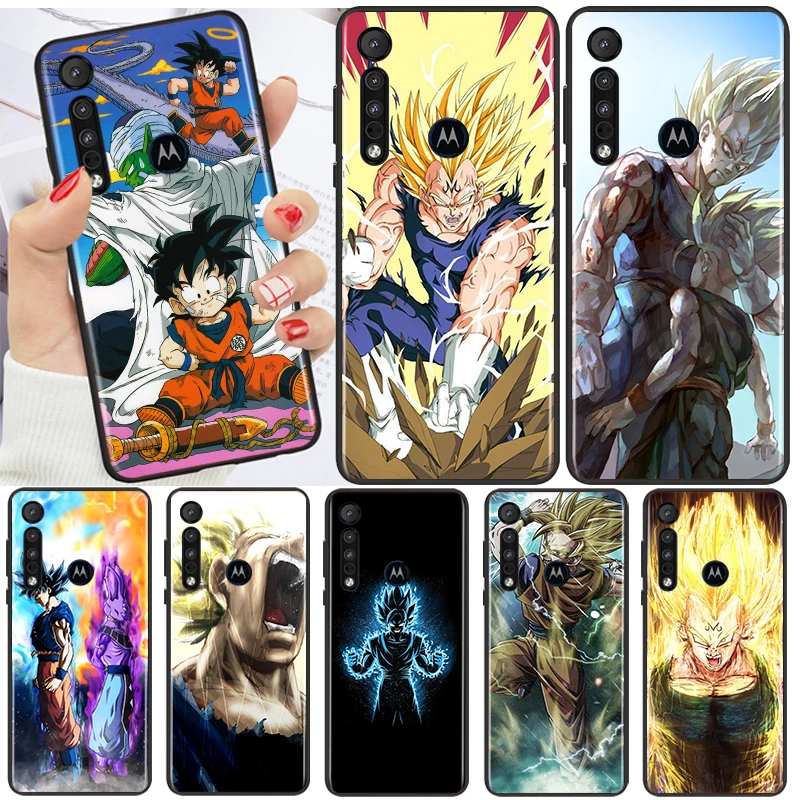 

Goku dragon ball animation For Motorola Moto G G60 G60S G50 G40 G9 G10 E7i E6S Power Edge 20 E20 2021 X3 S Pro Black Phone Case