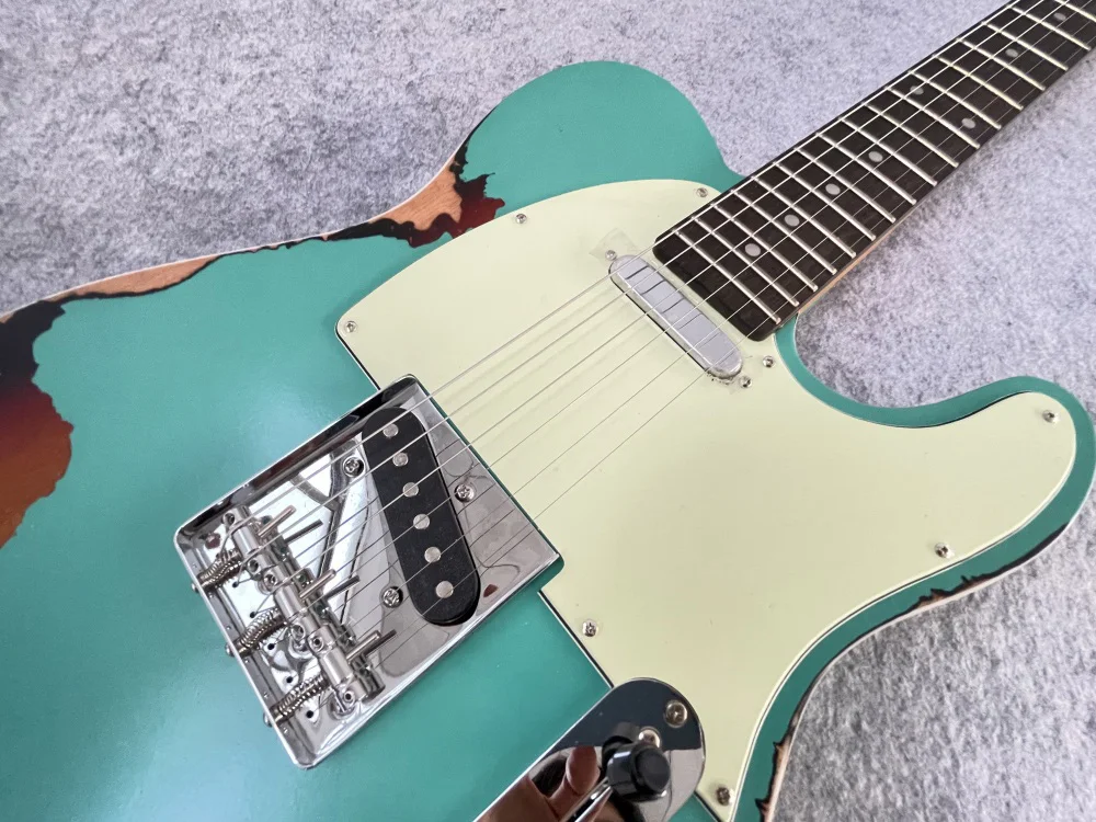 Электрогитара Relic главная встроенная морская пена зеленого цвета на солнечных