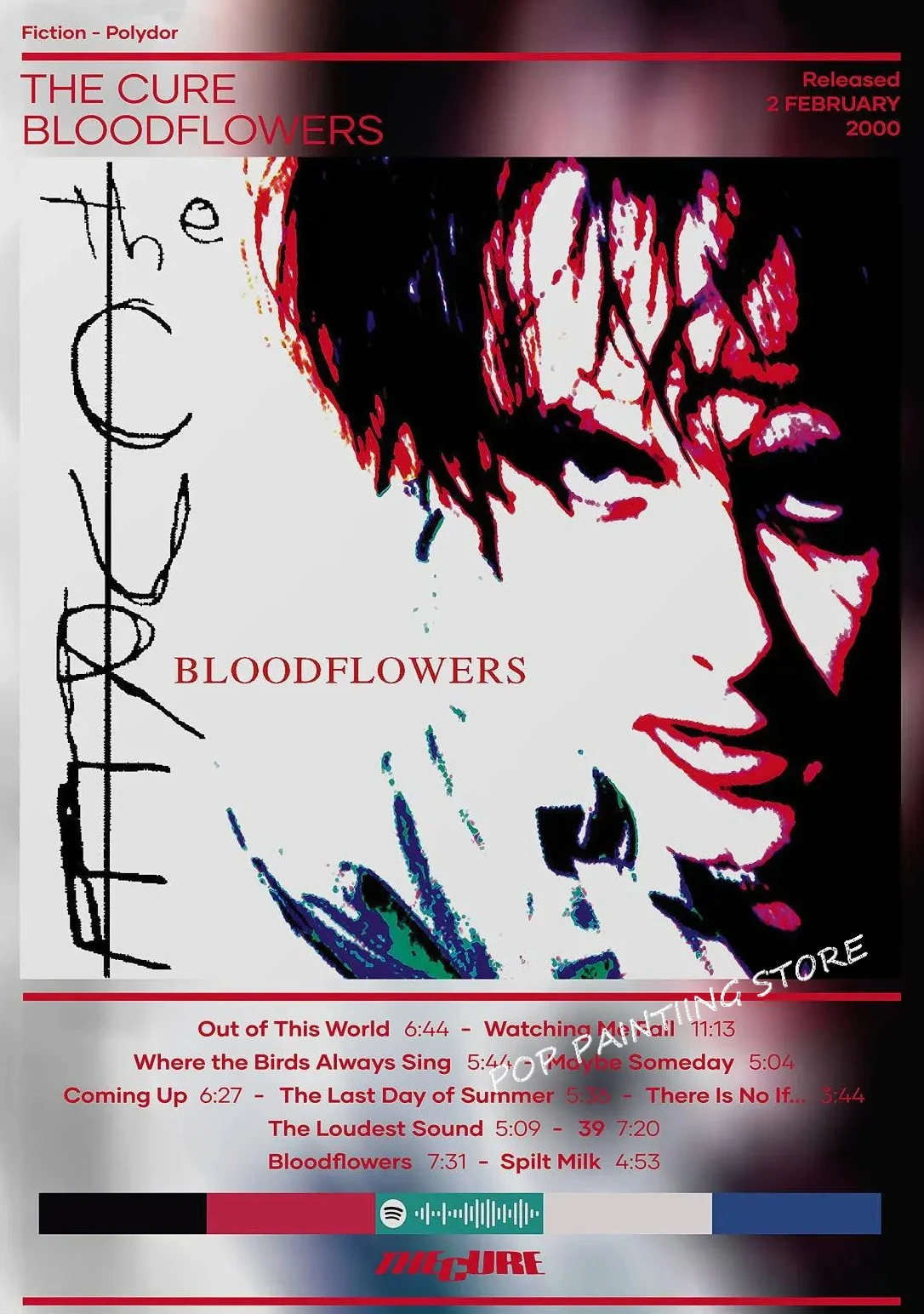 

Плакат The Cure на холсте