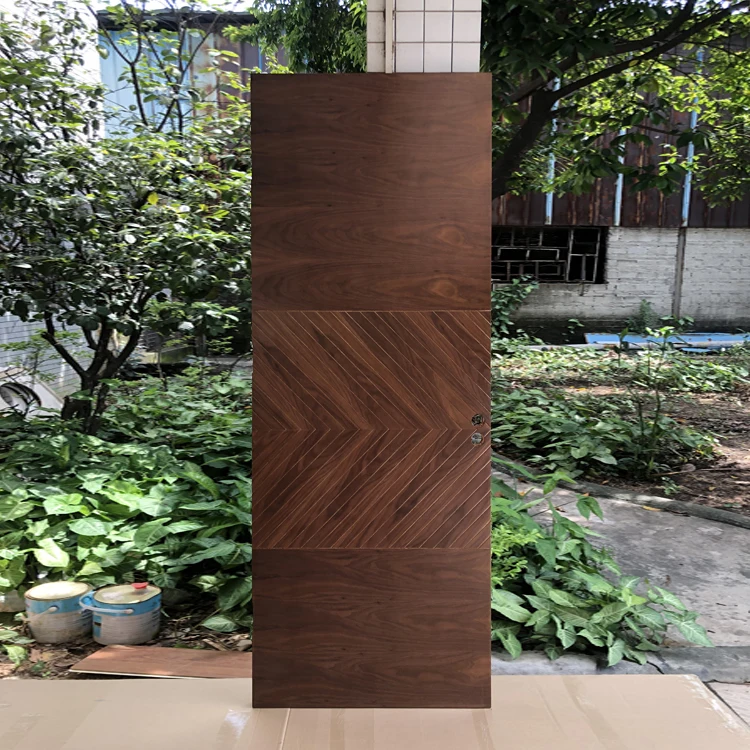 Квартира Prettywood современный дизайн шпон ореха межкомнатная дверь комнаты из