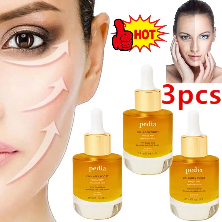 

3X 30ml Pedia Advanced Collagen Boost Anti Aging Serum Face Mosturizure Tightening Lifting Collagen Face Serum For All Skin