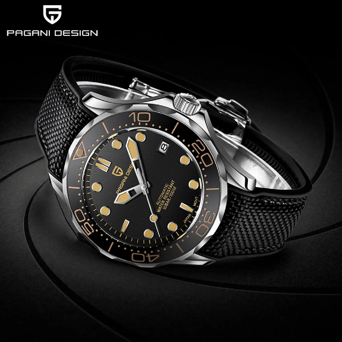 

PAGANI DESIGN 007 Series Diving Watch NH35A Men Automatic Mechanical Watch Stainless Steel Sapphire Crystal Relogio Masculino
