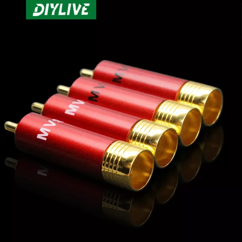 

NEW High MVS RCA Pure Copper RCA Plug Plug Signal Audio Self-locking Terminal 12mm