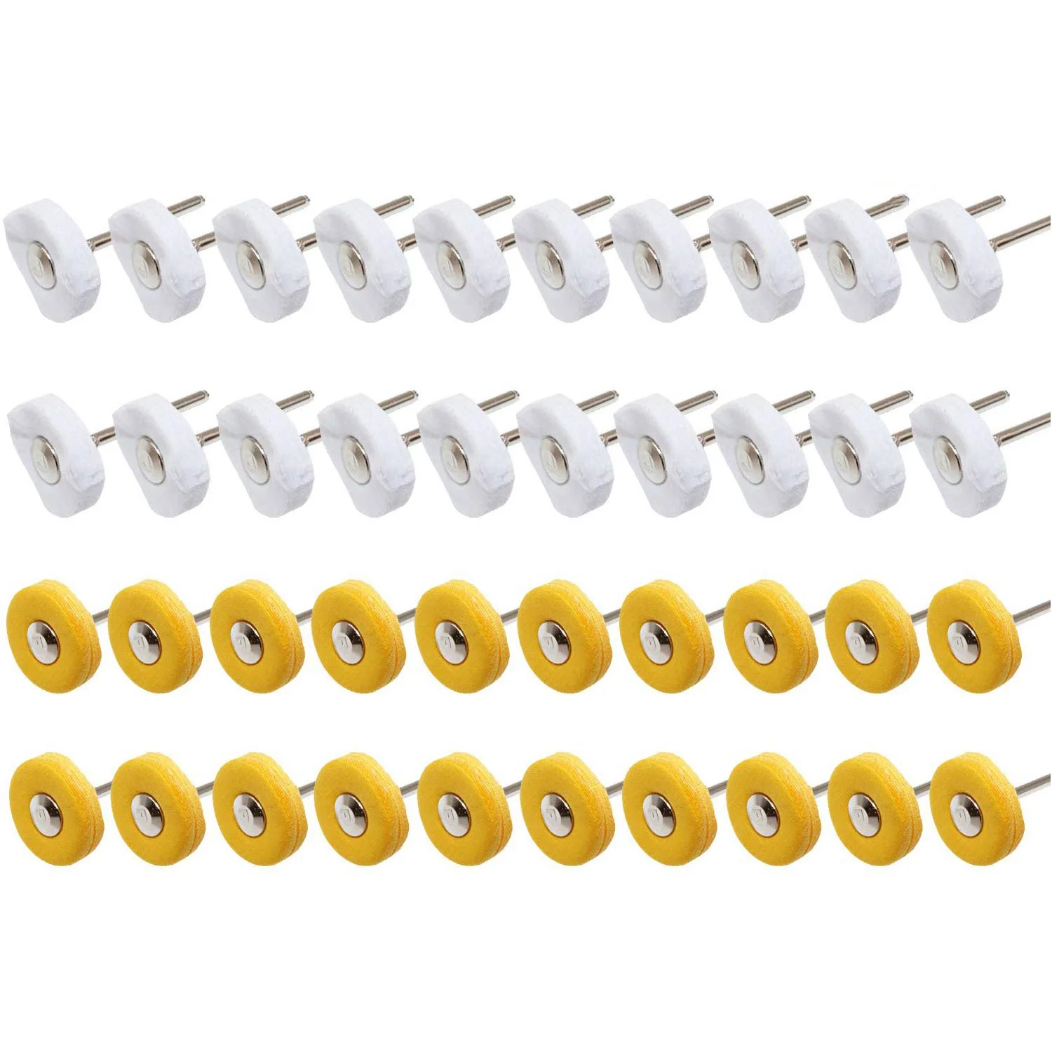 

40 Pieces Buffing Wheels for Polishing Buffer Wheel Watch Jewelry Polish Drill Tool Accessories 3mm Mandrel