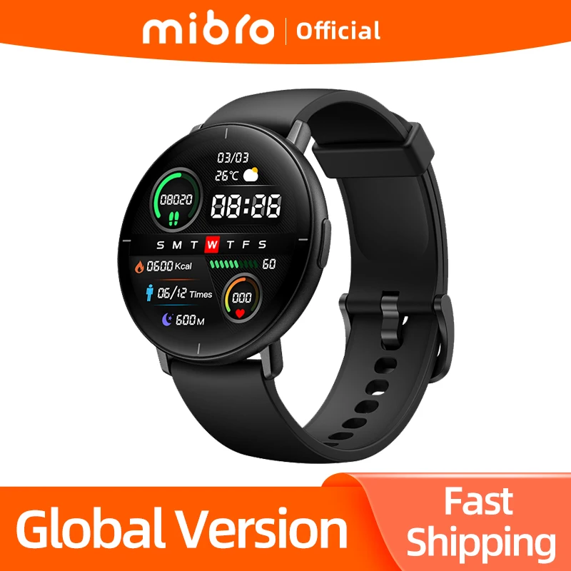 

Mibro Lite Smartwatch Global Version 1.3Inch AMOLED HD Display IP68 Waterproof App Control Fitness Monitoring Bluetooth Watch