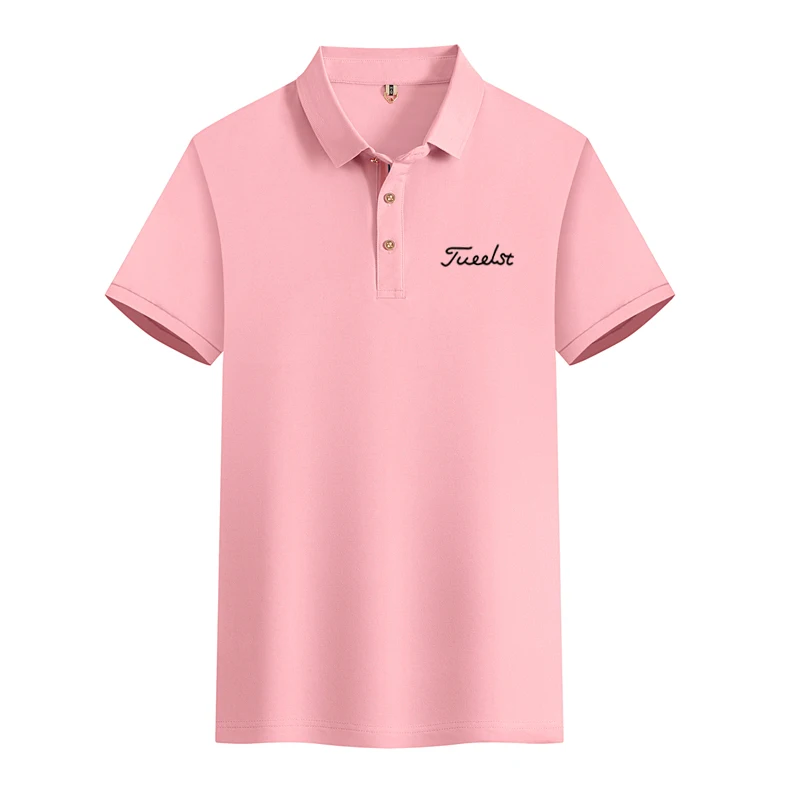 New Summer Golf Shirts Men's Polo Shirts High Quality Leisure Breathable Polo Shirt Short Sleeve Tops Cotton Man Golf Clothing