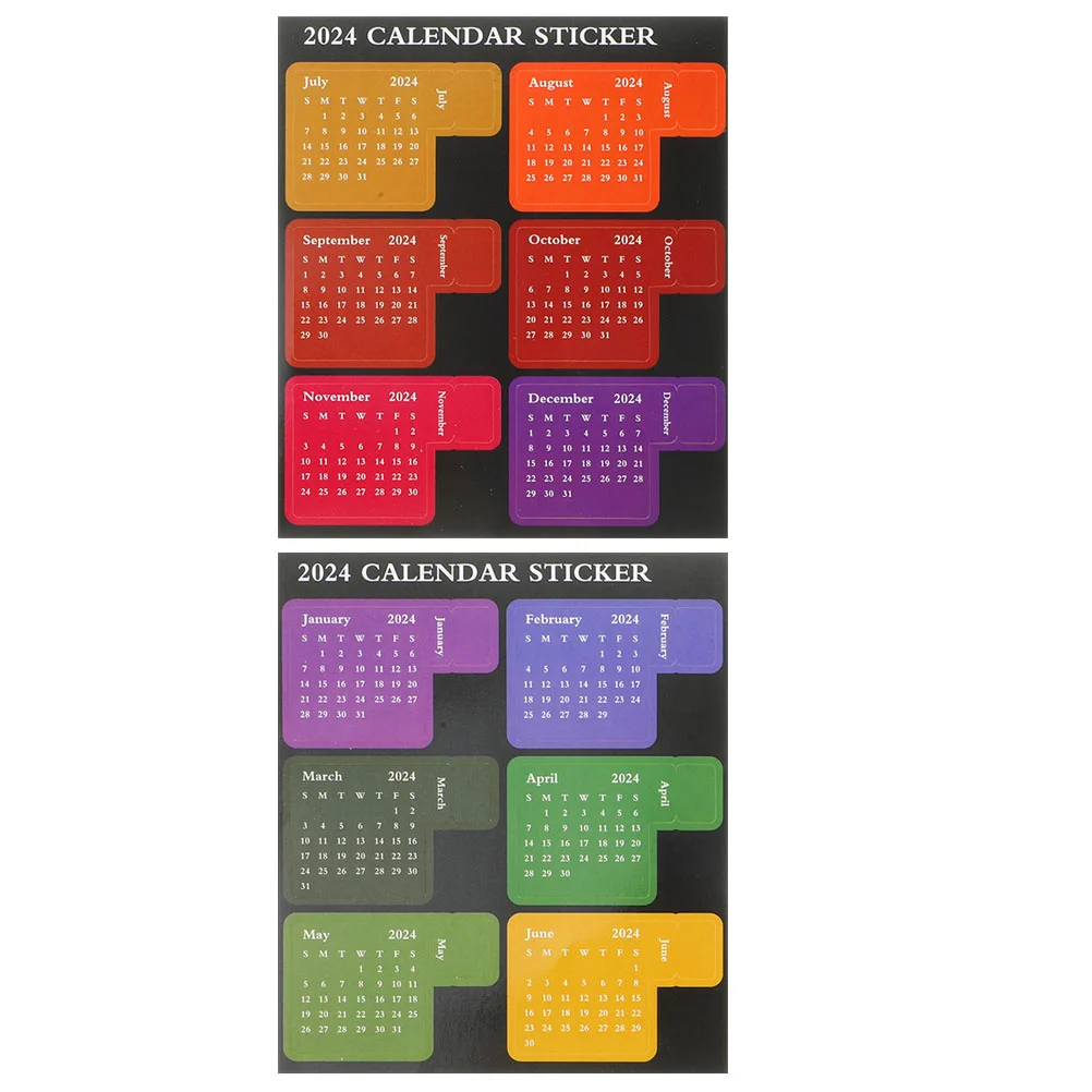 

Compact Book Tabs School Calendar Stickers Portable Planner Printing Adhesive Month
