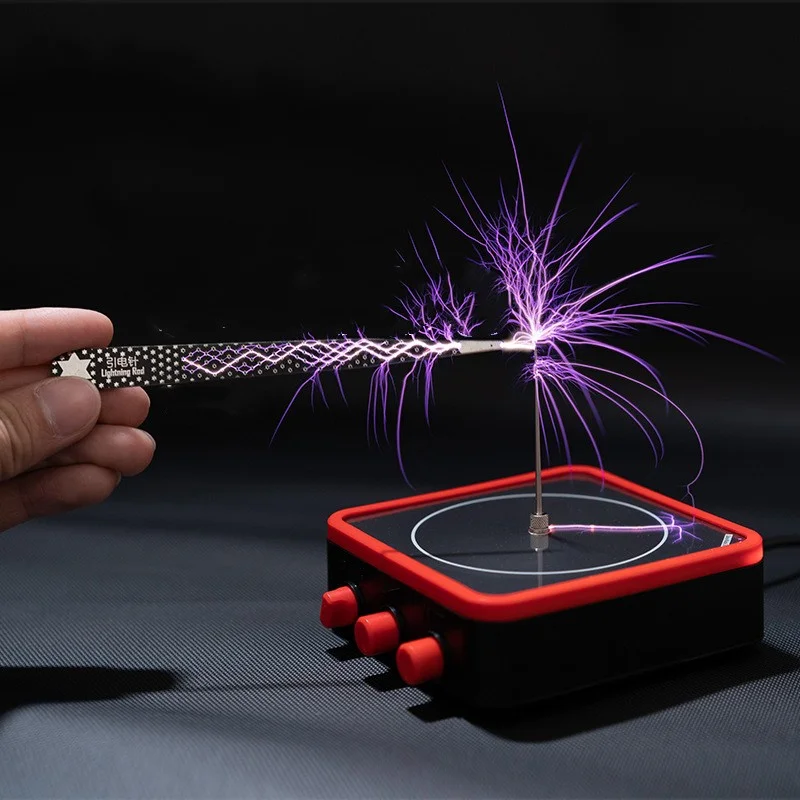 

8cm Mini Bluetooth-compatible Music Tesla Coil Flat-panel Lightning ARC Voltage Pulse Generator Portable Audio Tesla Coil