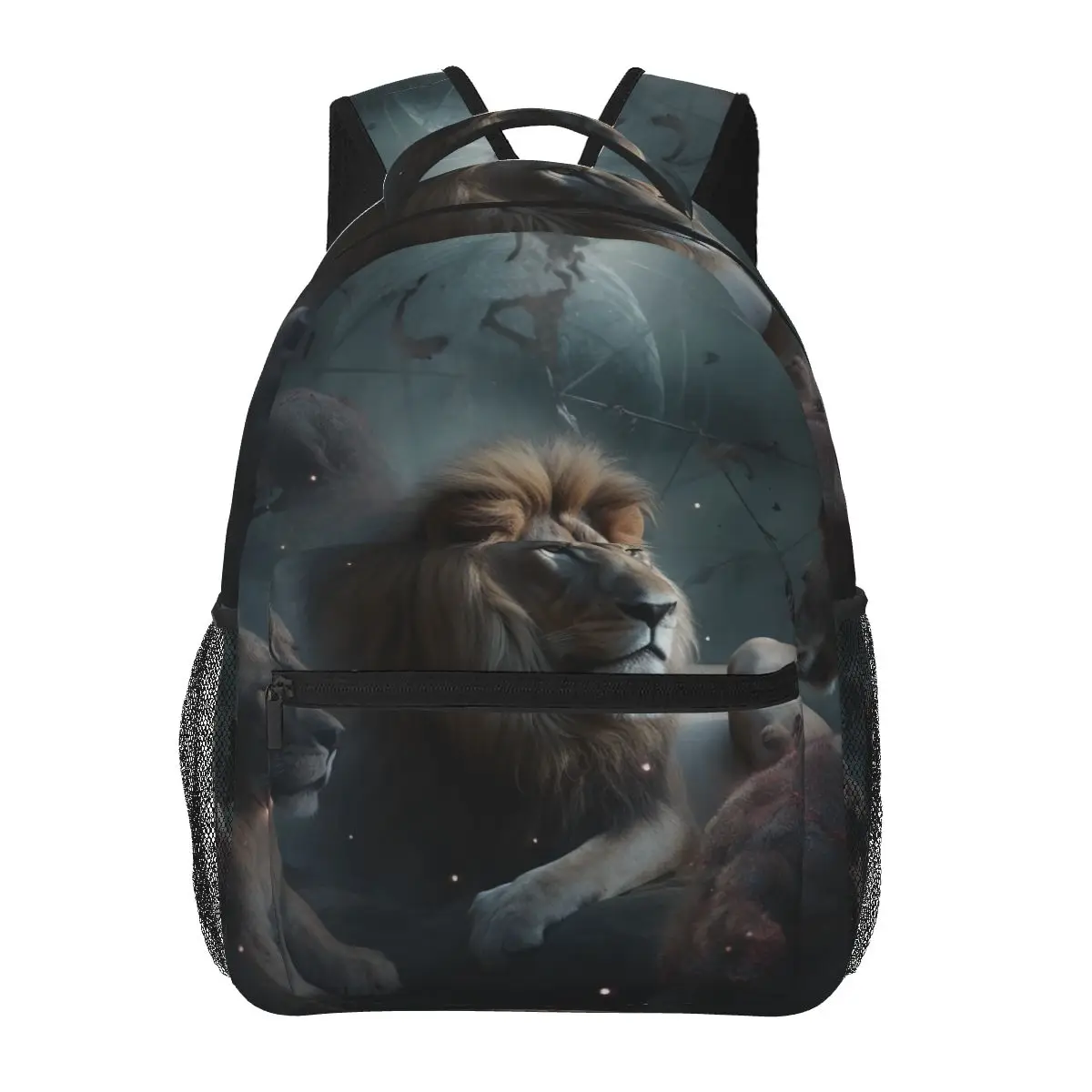 

Рюкзак с изображением Льва мистические реальные дорожные рюкзаки, высококачественные школьные ранцы с принтом для подростков, забавный рюкзак