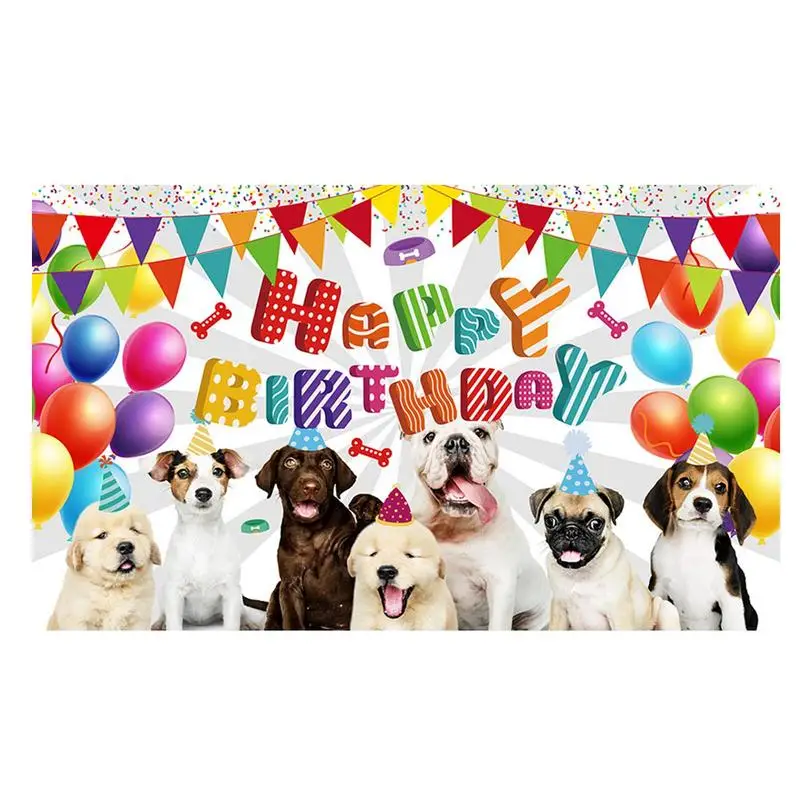 

Фон для фотосъемки с изображением собаки на день рождения