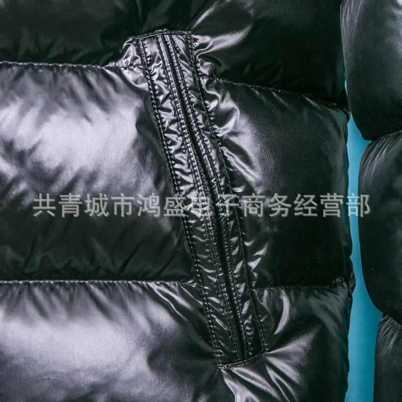 Men's Cotton Padded Clothes Down Jacket, New Winter Coat, Thickened, Warm, Short, Shiny, Fashionable, Personalized, Handsome Tre