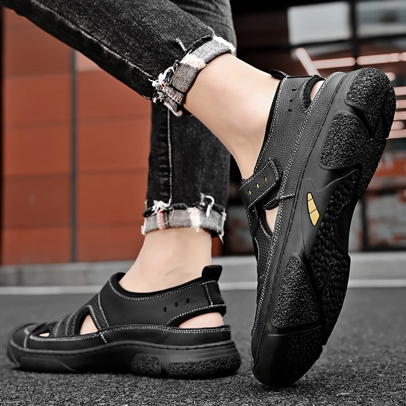 Прогулочные сандалии мужская летняя уличная одежда пляжный спорт и отдых новые с