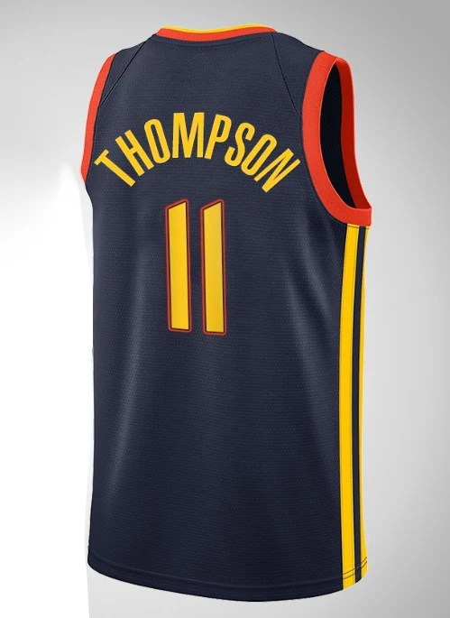 

Мужские американские баскетбольные Трикотажные изделия, одежда #11, Klay, Томпсон, золотые государственные воины, европейские шариковые брюки,...