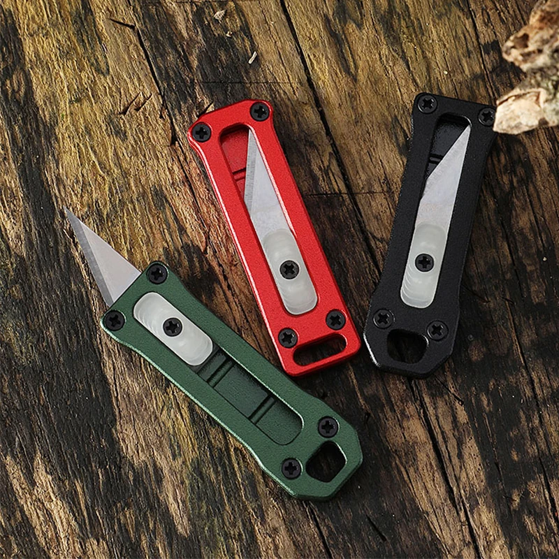 

Multifunctional Outdoor Tool 3Cr13 Stainless Steel + Aluminum Handle Mini Portable Keychain Pocket Knife Push Karambit Knife