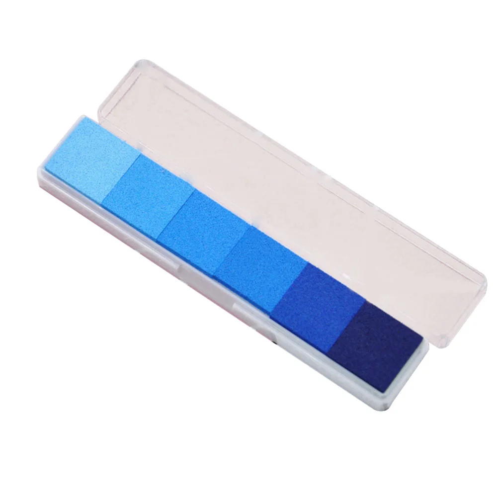 

Craft Ink Pad Stamps Blue Finger Ink Pads Washable Ink Stamps DIY Craft Stamps Fingerprints Birth Footprint Rubber Stamps