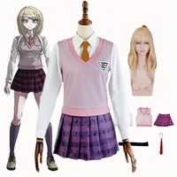 anime danganronpa v3 kaede akamatsu cosplay costumes women dresses anime shirt vest skirt socks girl jk school uniform new