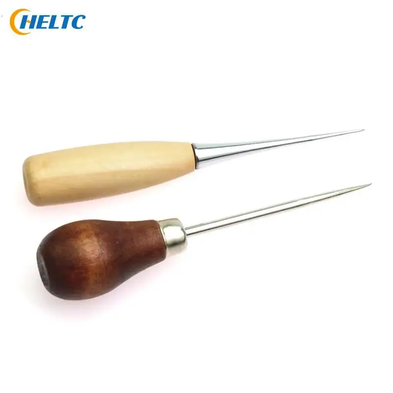 

Отверстие для пробивки отверстий в коже деревянная ручка сталь awl ремесло прострочка кожа 1 шт. Дырокол профессиональная ткань Awl швейный ин...