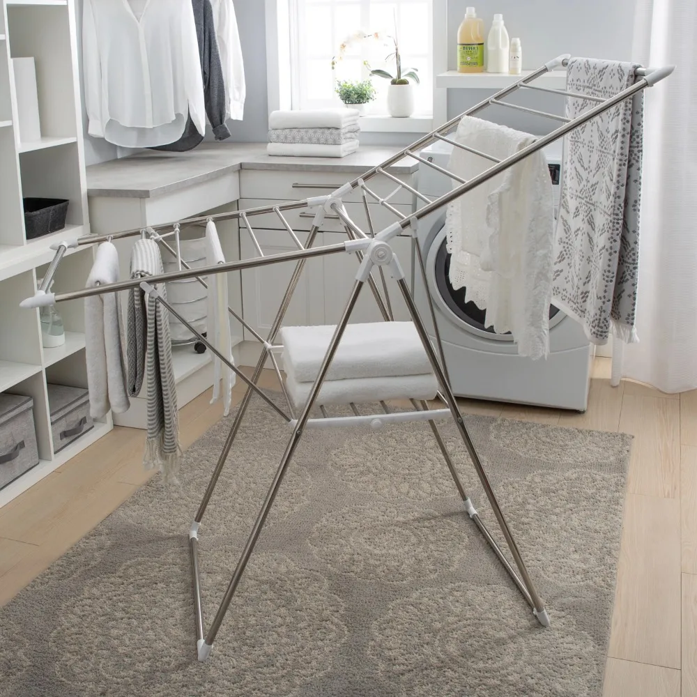 

Collapsible Drying Rack Metal and Plastic Rust-Resistant