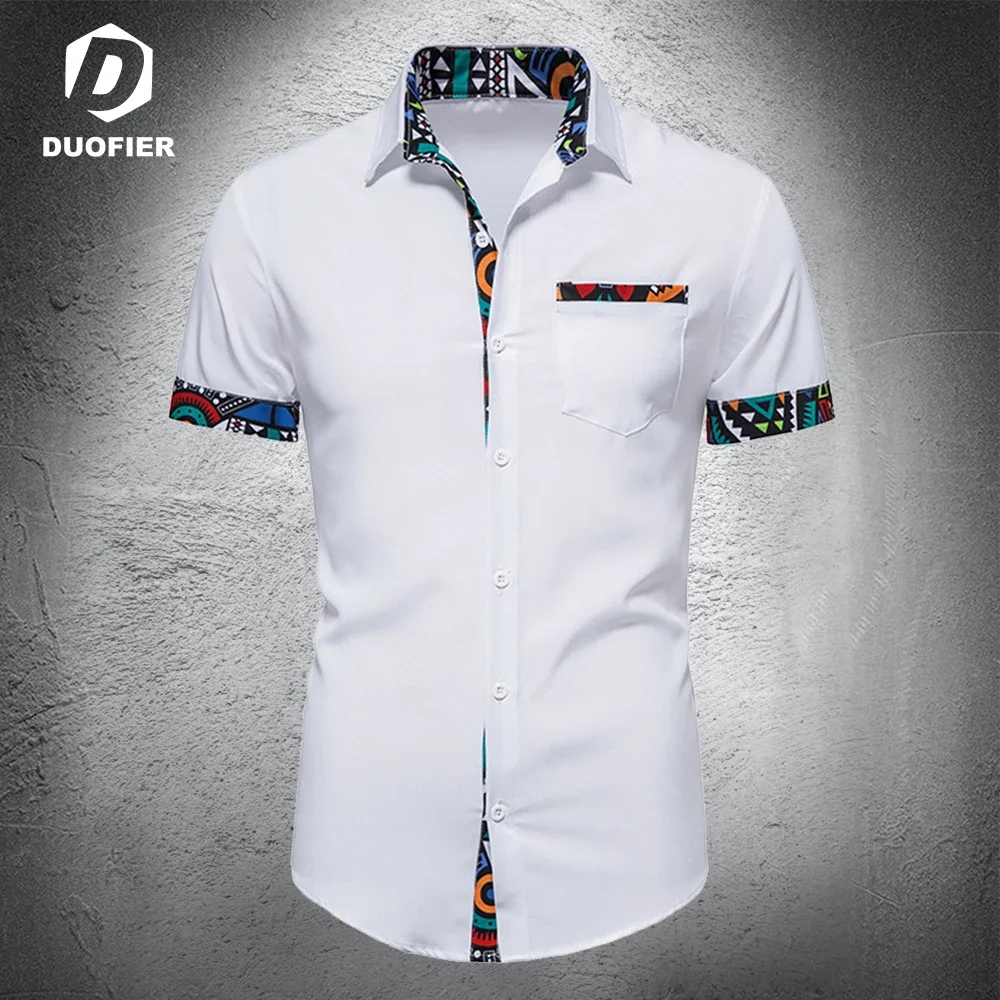 

Белая мужская рубашка в стиле пэчворк с карманами, рубашка с Африканским принтом в стиле Анкары, дизайнерские африканские Дашики с коротким рукавом, мужские классические рубашки с воротником