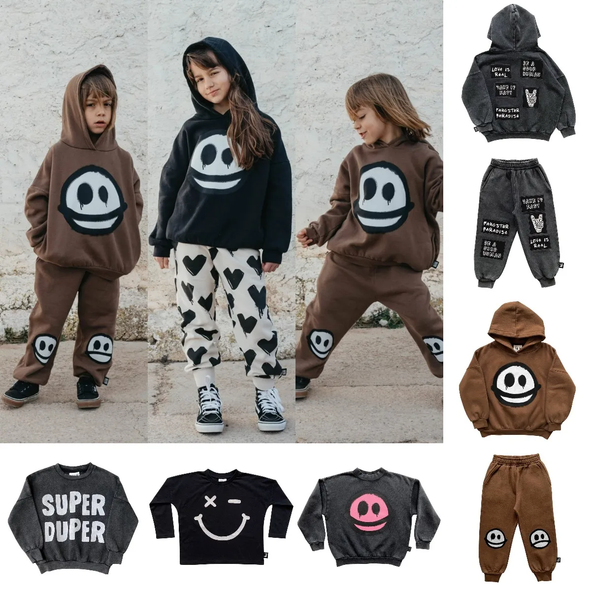 

2023 Autumn/Winter New LMH Eye Series Children's Sweater and Pants Set