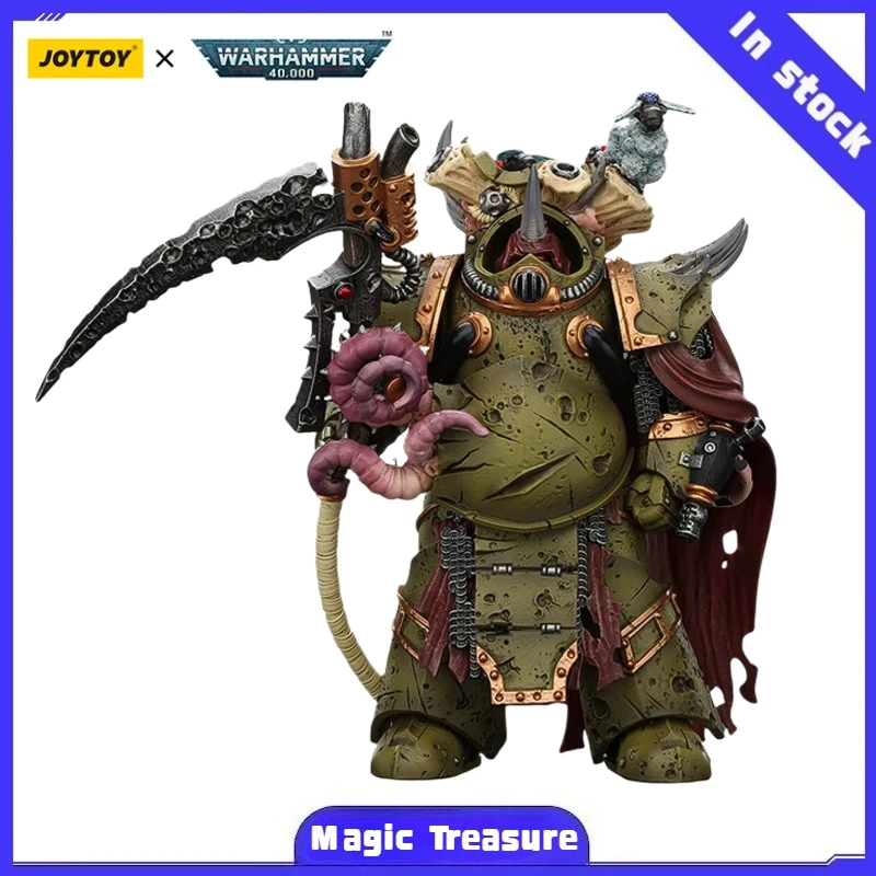 Фото 【MT】H14.0см JOYTOY Warhammer 40K Death Guard Deathshroud Terminator 2 с перчатками Manreaper и Plaguespurter, масштаб 1/18, фигурка №2