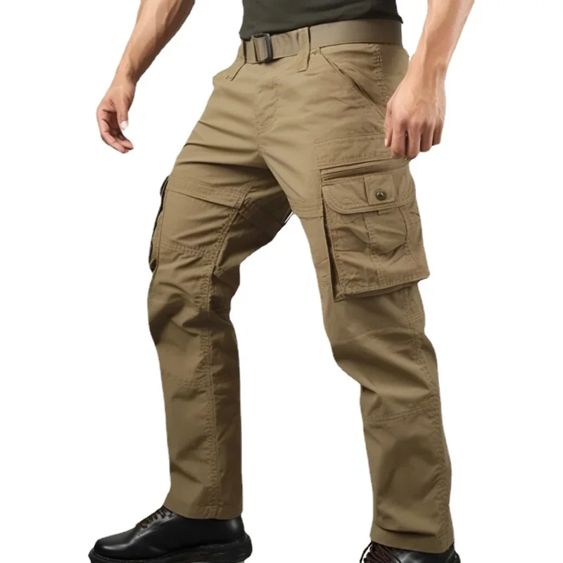 

Men's Urban Tactical Cargo Pants Multiple Pockets Narrow Cargo Straight Trousers