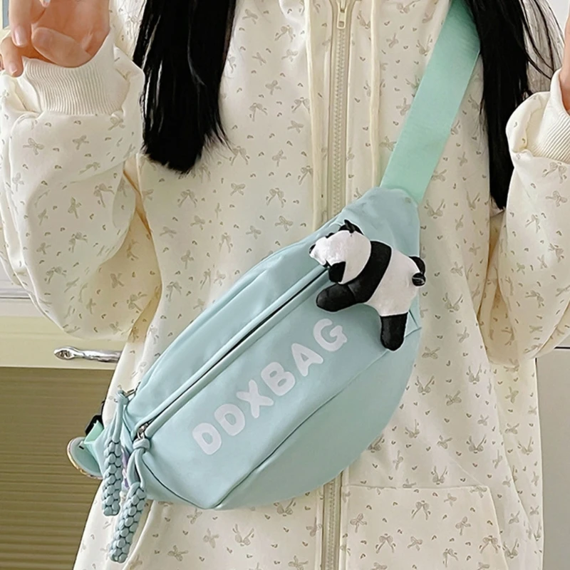 Сумка через плечо в японском стиле милая нагрудная сумка поясная с регулируемым