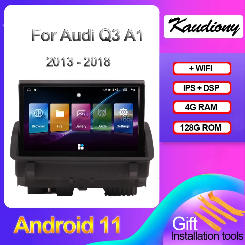 Kaudiony Android 11 для Audi Q3 A1 авто радио GPS навигация автомобильный DVD мультимедийный