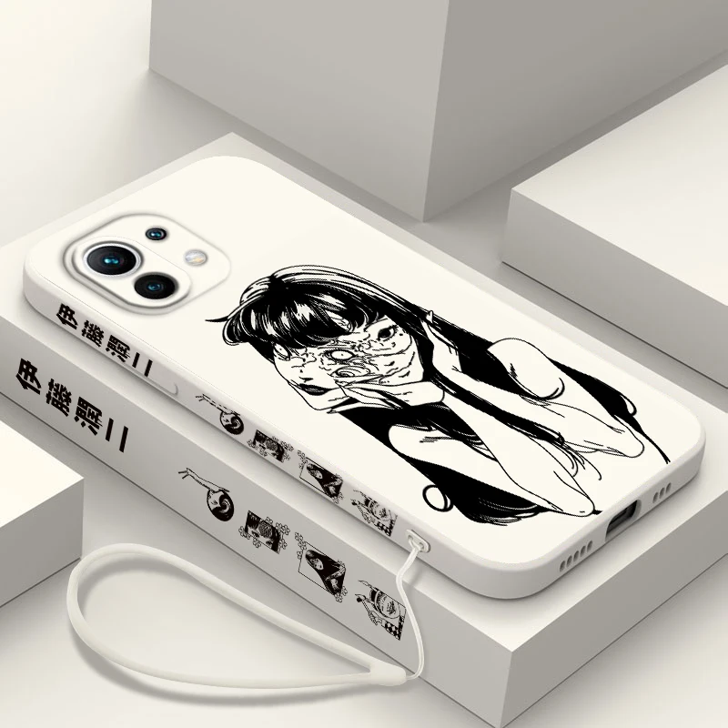 

Junji Ito Tomie Kawakami For Xiaomi Poco X4 X3 F4 F3 NFC M5 M4 M3 GT S Pro 4G 5G Liquid Left Rope Phone Case Cover
