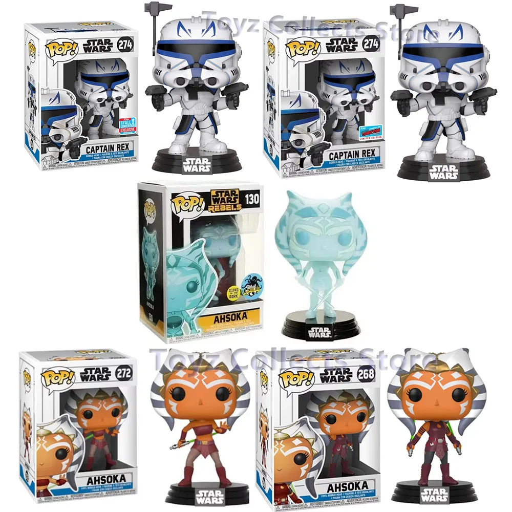 Фильмы Funko Pop Star-Wars Ashoka # 272 268 Капитан Рекс 274 Виниловые фигурки клоновских войн