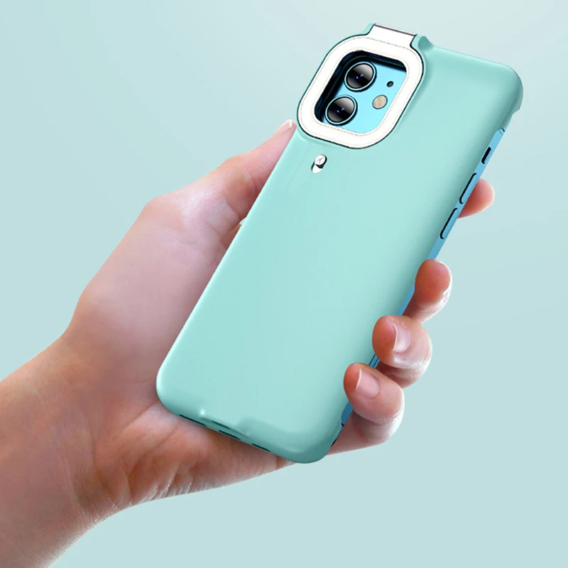 

Night Selfie Phone Case For iPhone 14 13 12 Pro Max 11 Pro Max Luminous Shockproof Slim Built-in Battery Lightning Back Cover