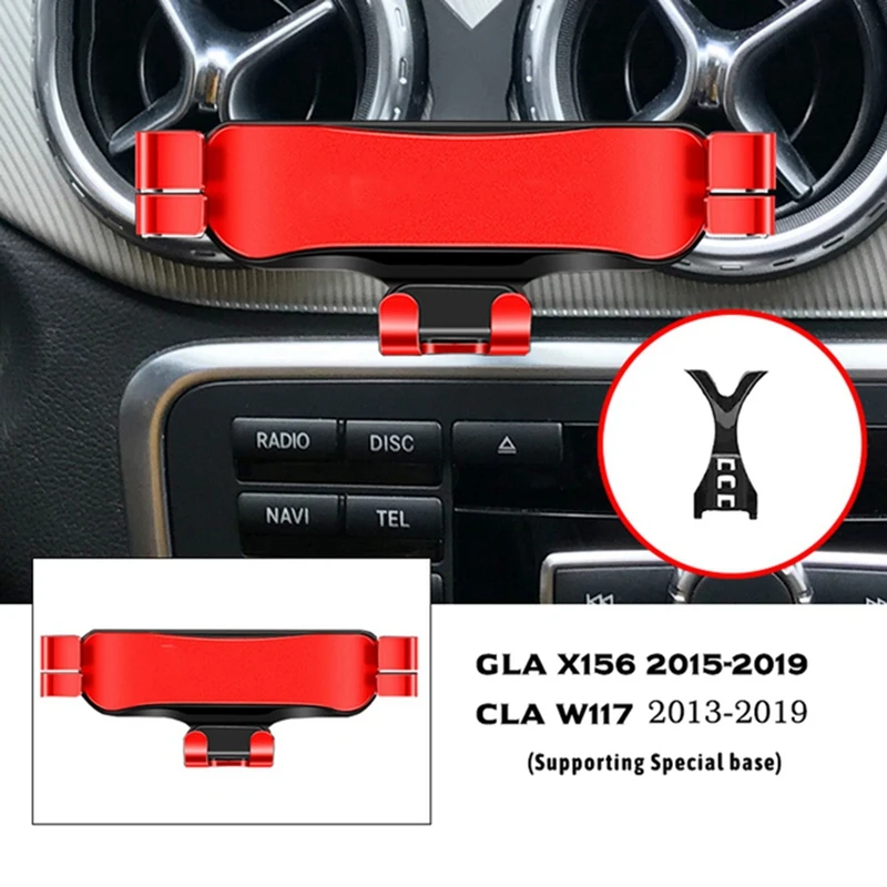 AU04 -Car Mobile Phone Holder Air Outlet Mobile Phone Navigation Holder for Mercedes-Benz GLA CLA X156 W117 2013-2019