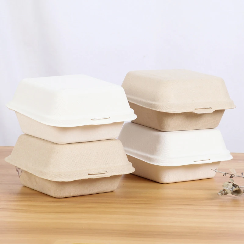 

20pcs Disposable Eco-Friendly Bento Box Meal Storage Food Prep Lunch Box Fruit Salad Hamburger Cake Packaging Box Writable