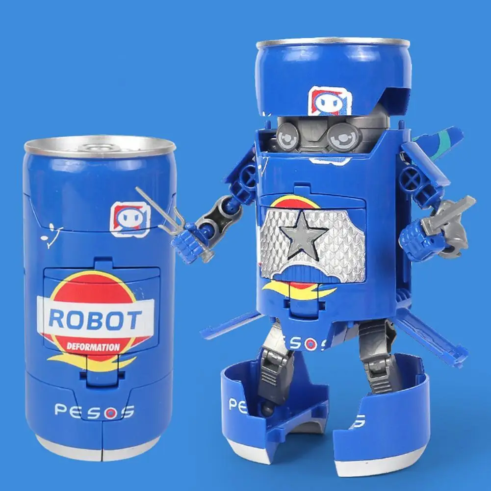 

Dropshipping!! Model Toy Coke Cans Design Parent-child Interaction Educational Toy Robot Model Deformation Toy Boys Gifts