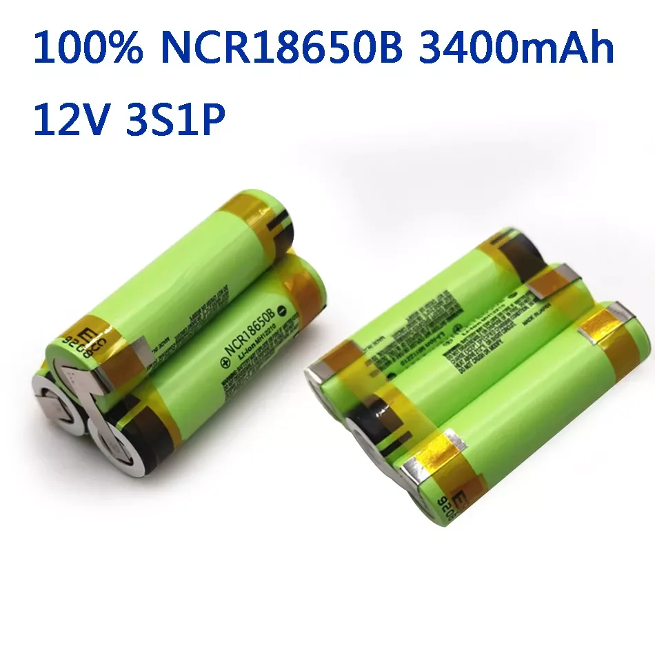 

100% Original NCR18650B 12V 16.8V 21V 25V Battery Pack NCR18650B 3400mah 20A Discharge Current for shura screwdriver battery