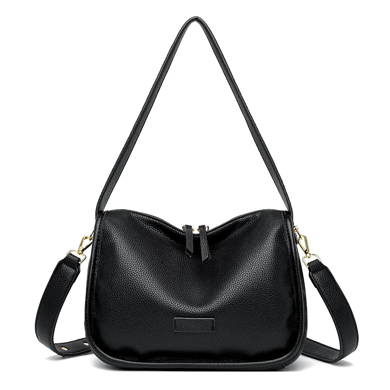 

Luxury Lady Square Handbags New High Quality Zipper Pu Soft Leather Shoulder Bag Large Capacity Women Messenger Bag