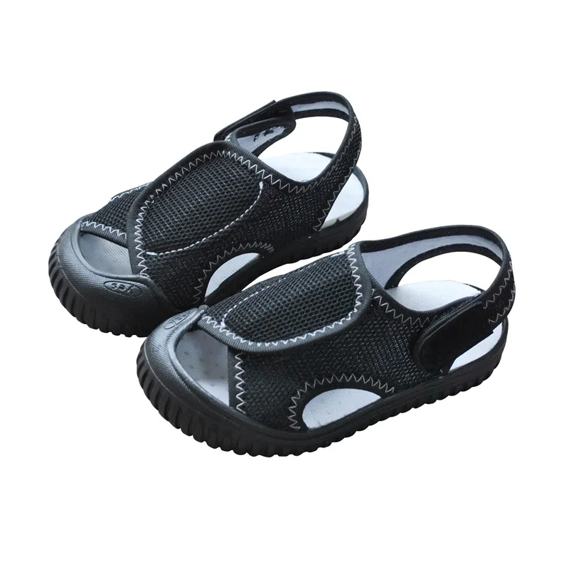 

CUZULLAA 2022 Children Boys Cut-Outs Beach Sandals Hook & Loop Summer Shoes For Kids Girls Sports Sandals Size 23-30