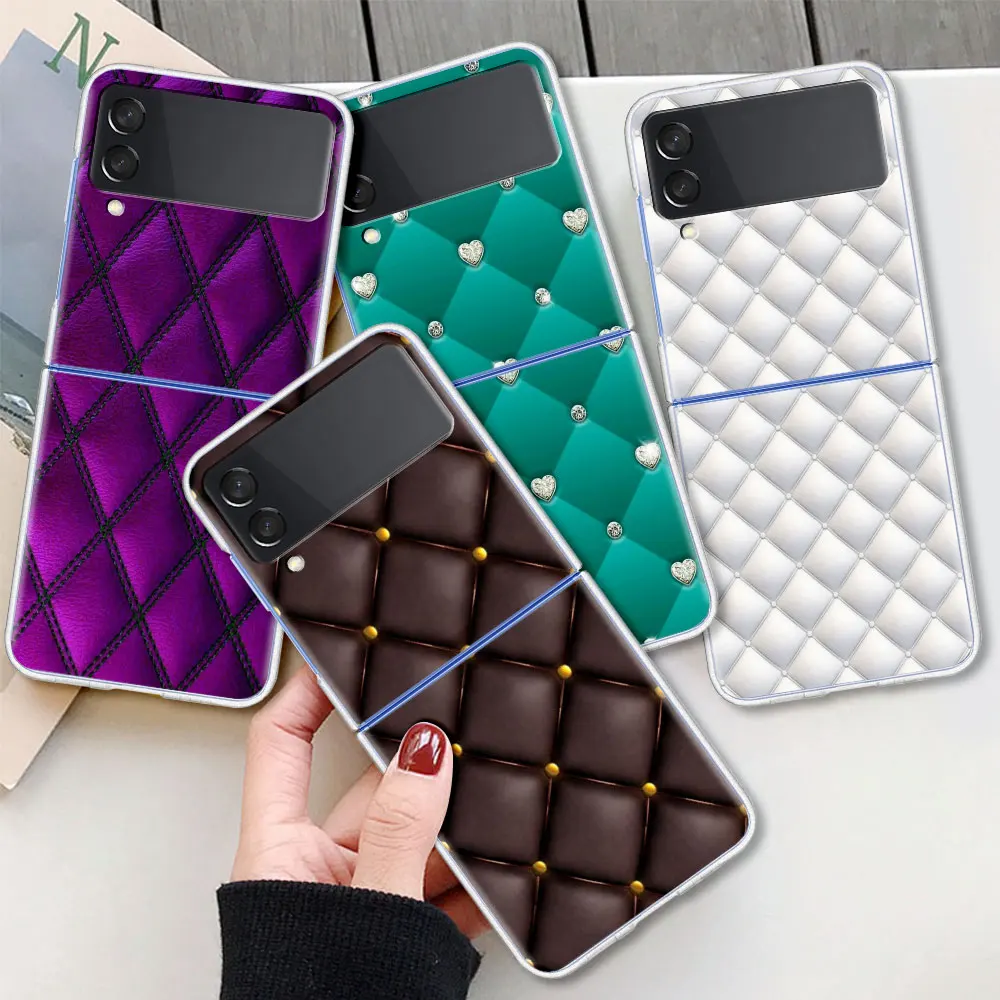 

Diamond Bling For Samsung Galaxy Z Flip 3 Case Folding anti-fall for Samsung ZFlip3 Z Flip3 5G Transparent Protective Cover