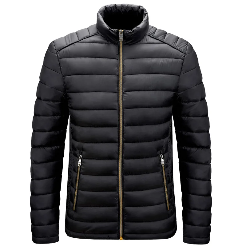 Men's Winter Lightweight Packable Down Jacket Water and Wind-Resistant Breathable Coat BigSize Men Hoodies Jackets100% Polyester