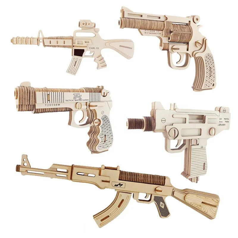 Оружие пистолет деревянный строительный блок пистолеты M416 AKM Штурмовая винтовка