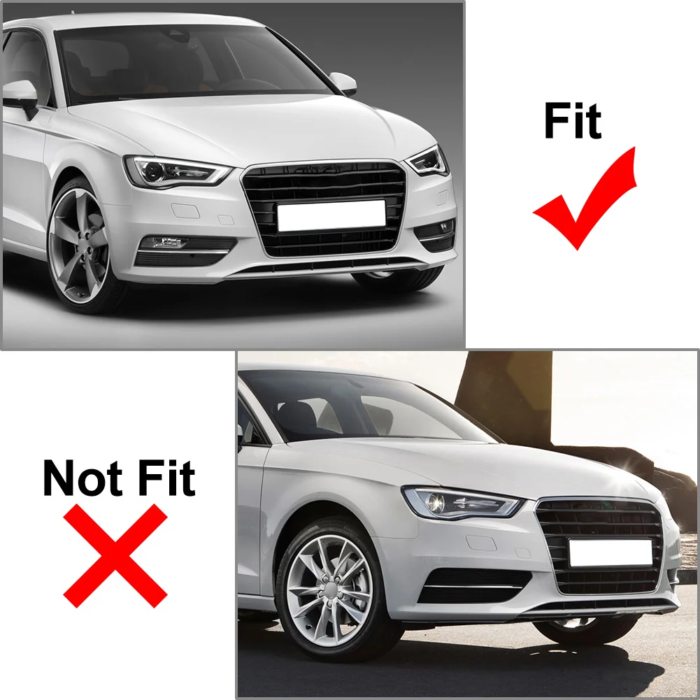 1 Pair Car Imperforated Honeycomb Mesh Front Bumper Fog Light Lamp Frame Grill Lower Grille For Audi A3 2012 2013 2014 2015 2016