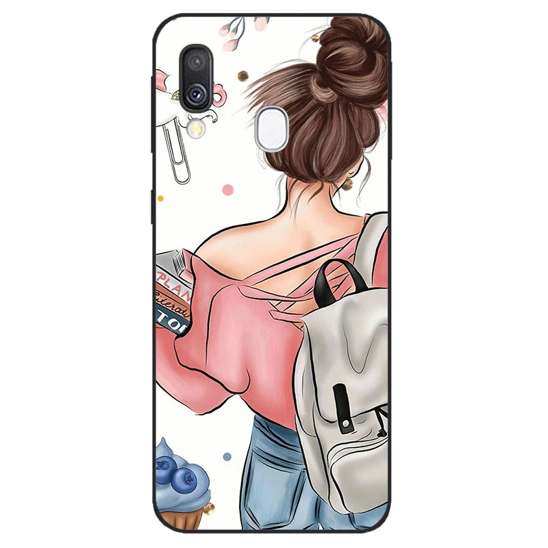 Чехол для Samsung Galaxy A40 2019 силиконовый мягкий ТПУ чехол телефона задний A 40 A405 A405F