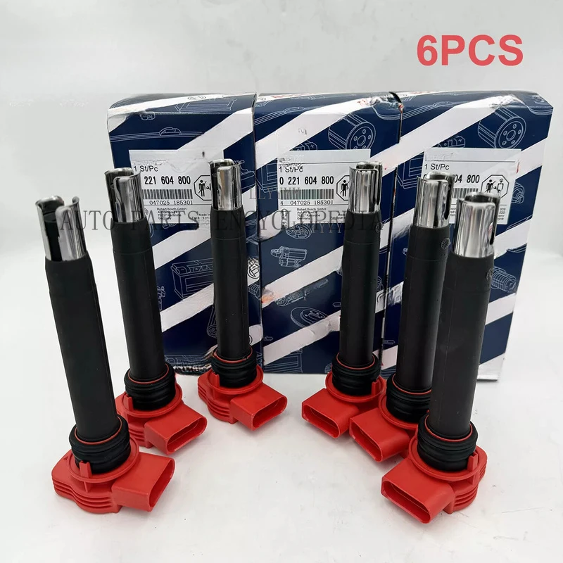 Фото Комплект из 6 катушек зажигания SSS+ Red Top 0221604800 для Audi 3.0 3.2 FSI A4 A5 A6 Q5 Q7 №1
