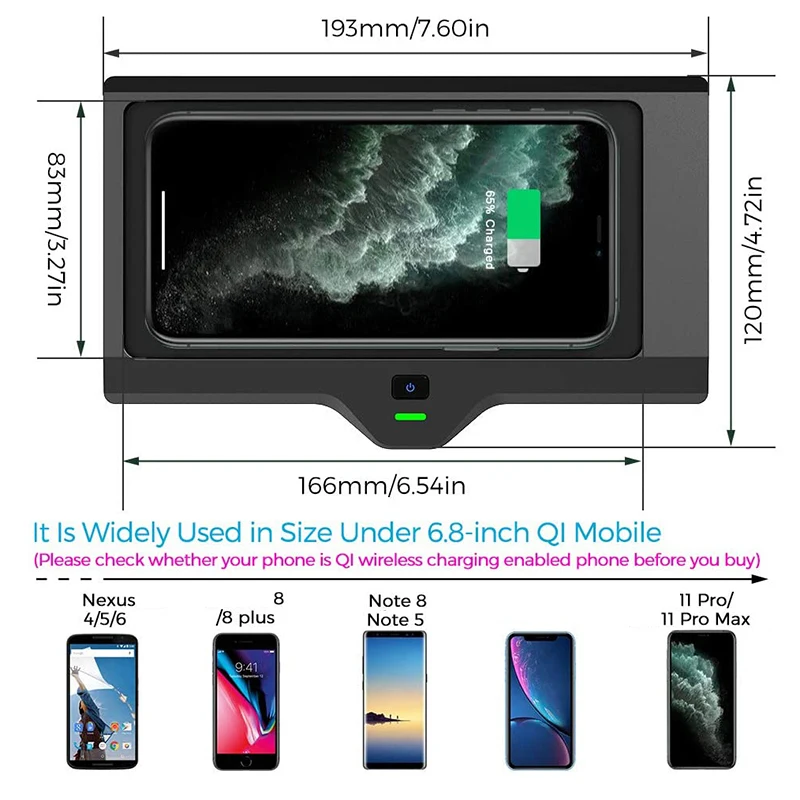 Беспроводное зарядное устройство для телефона BMW X3 2018 2019 2020 X4 коврик беспроводной