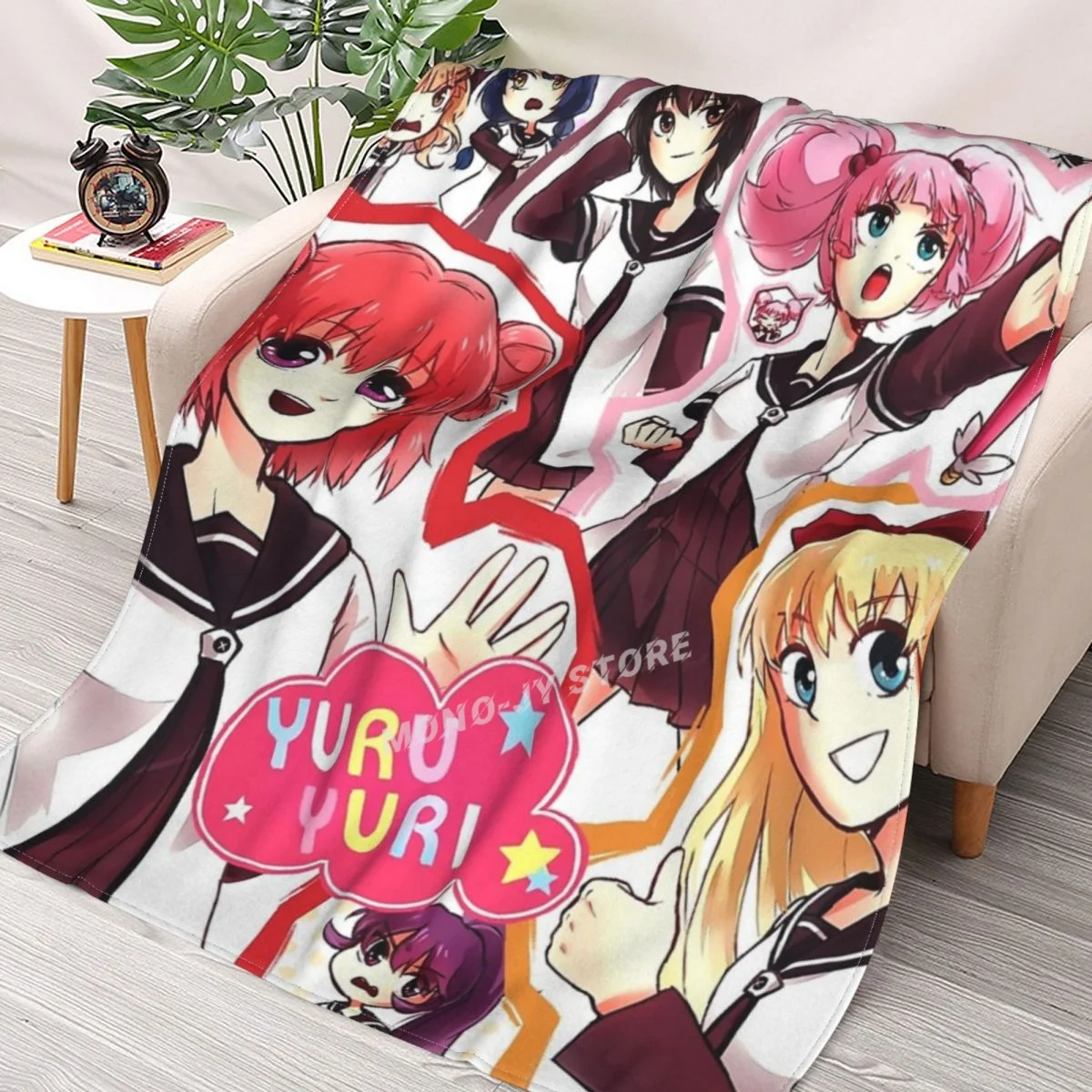 

Yuru Yuri Throw Blanket Sherpa Blanket Bedding soft Blankets
