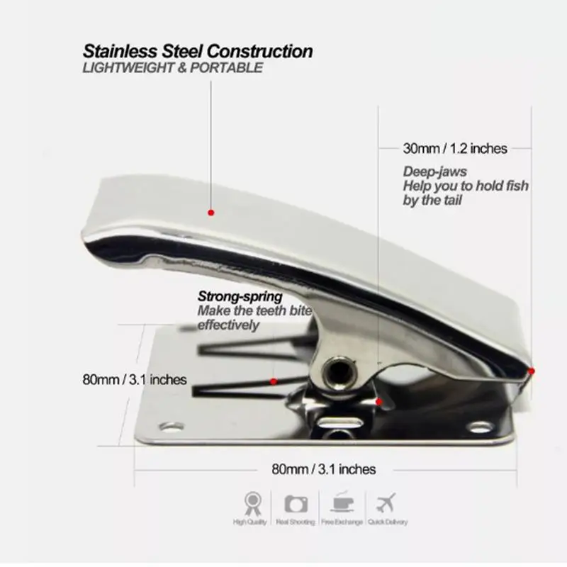 Зажим для рыбьего хвоста из нержавеющей стали доска удержания рыбной ручки