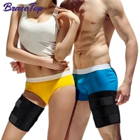bracetop 1 pc sports thigh sleeves brace compression sleeve legwarmers fitness running pressurized guard muscle strain protector