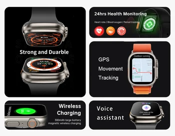 ZD8 Ultra MAX Smart Watch Ultra Series 8 49 Smart Watch Ultra NFC Sports Smartwatch Men Bluetooth Call watches Wireless Charging 5