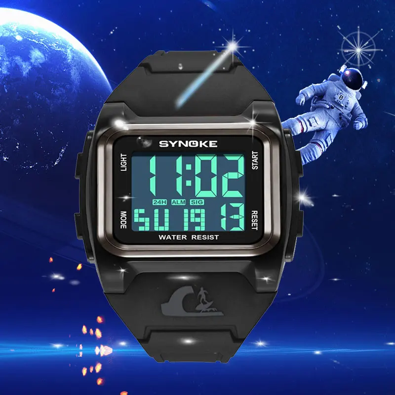 

SYNOKE Men's Digital Watch Big Numbers Easy to Read 5ATM Waterproof Outdoor Sports Watches Alarm Clock reloj hombre Dropshipping