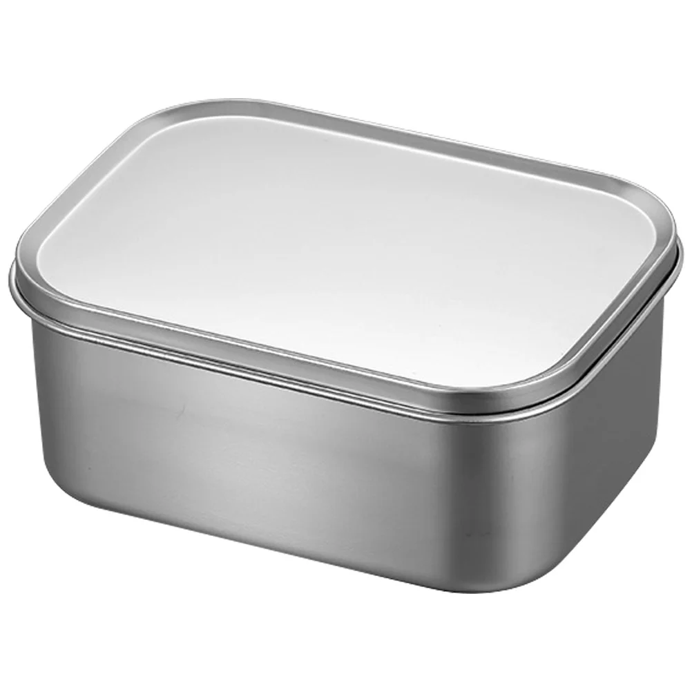 

Stainless Steel Crisper Fresh-keeping Case Fridge Containers Fruit Camping Food Lunch Storage Lunchable Child Onion Box